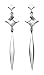 Kit Heath Sterling Silver 50CYCZ Ladies Cubic Zirconia Drops With Pave Set Square