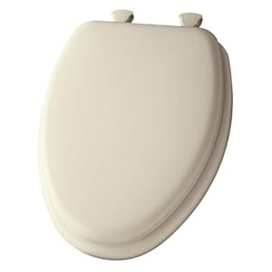 Mayfair 113 Elongated Padded Bone Toilet Seat