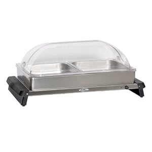 BroilKing NBS-2RT Professional Double Buffet Server with Rolltop Lids by 