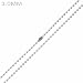 Classic Steel Bead Ball Dog Tag Chain 3mm 36