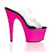 Pleaser Shoes Women��s ADORE-702UV, 6 1/2'' Stiletto Heel Neon Bottom Platform Slide