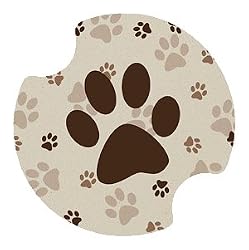 Paw Prints - Carsters 2 Pack, Coasters for Your Car