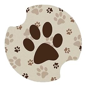 Paw Prints Carsters - Coasters for Your Car by Thirstystone Resources, Inc. Creative Ventures