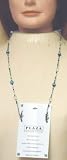 Sj.030, Simulated Blue Jades and Other Beads on Silver Plated Eye Glass Holder for Women and Teens