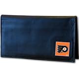 NHL Genuine Leather Checkbook Cover in Tin - Philadelphia Flyers