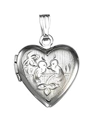 Genuine IceCarats Designer Jewelry Gift Sterling Silver Heart Shaped Locket. 15.25X14.75 Mm Heart Shaped Locket In Sterling Silver