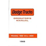 1966 DODGE TRUCK & VAN Owners Manual User Guide by Dodge