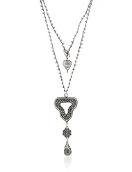 Love Heals Crane, Braided Labradorite and Spinel Gem Necklace