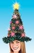 19" Light Up Adult Battery Operated Bright & Colorful Tinsel Christmas Tree Hat