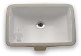 Rectangular Undermount Porcelain Vanity Sink - Bisque