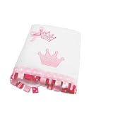 Mud Pie Baby Little Princess Ribbon Cotton Blanket