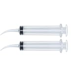 Watts - 2 Large Syringe Oral Irrigators with Tapered Deep Reach Tips for Crowns, Bridges, Oral Pockets and More