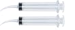 Watts - 2 Large Syringe Oral Irrigators with Tapered Deep Reach Tips for Crowns, Bridges, Oral Pockets and More
