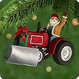Here Comes Santa Santa's Snowplow Autographed By the Hallmark Artist Unruh 2001 Hallmark Ornament