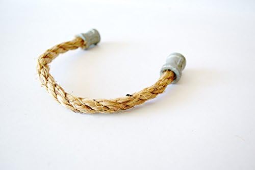 Small Rope Drawer Pulls - Straight Galvanized Ends