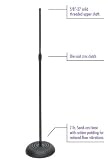 On Stage MS7201B Round Base Microphone Stand, Black