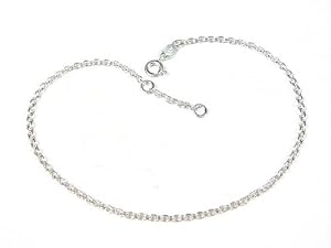 Fußkette Silber Erbskette - 2,2mm Breite, Länge 30cm - echt 925 Silber