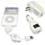 Universal Apple iPod USB Charger Kit - USB Retractable Hotsync Cable - USB Home Travel Charger - USB 12V Cigarette Lighter Charger