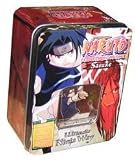 2007 Naruto CCG Ultimate Ninja Way Collectors Tin - Orange - Sasuke (Includes 5 Booster Packs, 1 Exclusive Platinum Card & 1 Sneak Peak Pack)