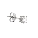 18ct White Gold 0.25ct Single Mens Diamond Stud Earring