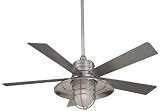 Minka Aire Fans F582 BNW 54 Rainman Tropical WET Outdoor Nickel Ceiling Fan w/ Light & Wall Ctrl 31zGusOI4IL. SL160 Minka Aire Fans F582 BNW 54 Rainman Tropical WET Outdoor Nickel Ceiling Fan w/ Light & Wall Ctrl