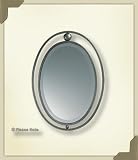 Quorum 23-98-95 Decorative Hemisphere Mirror, Old World Finish