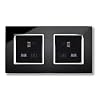 Retrotouch RTS2000 Stunning Innovative Designer Range 13A Dual Double Plug Socket, Black