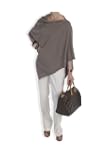 Cachemire Poncho 088 - Taupe