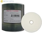 JVC/Taiyo Yuden 52x White Inkjet Hub Printable 80m/700mb CDR in tape wrap - 100pk