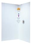 Swanstone SW-NEO-DTF-010 High Gloss Three Panel Neo Shower Wall Kit, White Finish