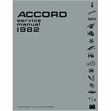 1982 HONDA ACCORD Shop Service Repair Manual Book by Honda