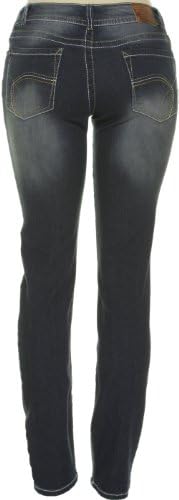 PARIS BLUES Destructed Stretch Skinny Jeans w/ Embroidered Stitching [PKR20861], KST, 3