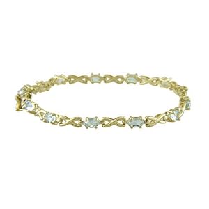 14k Gold Aquamarine Bracelet (2.60 ctw) by