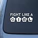 Fight Like a Girl - Breast Cancer Awareness - Car, Truck, Notebook, Vinyl Decal Sticker #2227 | Vinyl Color: White