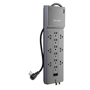 Belkin 12-Outlet Home/Office Surge Protector with Phone/Ethernet/Coaxial Protection and Extended Cord