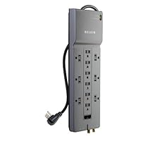 Belkin 12-Outlet Home/Office Surge Protector with Phone/Ethernet/Coaxial Protection and Extended Cord