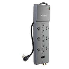 Belkin 12-Outlet Home/Office Surge Protector with Phone/Ethernet/Coaxial Protection and Extended Cord