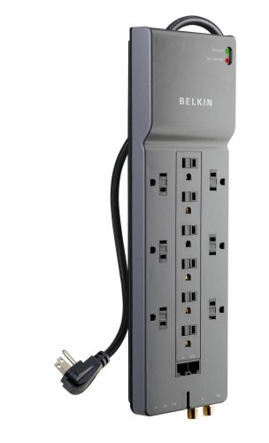 Belkin 12-Outlet Home/Office Surge Protector with Phone/Ethernet/Coaxial Protection and Extended Cord