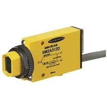 Banner SM2A312LV Mini Beam AC Photoelectric Sensor, Visible Red LED, Retro Mode, 5m Range