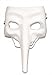 RedSkyTrader Mens Plain Paper Mache Zanni Craft Mask One Size Fits Most White