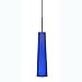 Besa Lighting 1BC-5674CM-BR 1X50W E12 Camino Pendant with Cobalt Blue Matte Glass, Bronze Finish