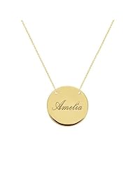 Gold Monogram Necklace - Initial Disc Necklace - Wedding Bridesmaid Necklaces - Gold Filled Necklace
