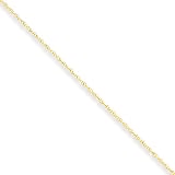 .80mm, 10 Karat Yellow Gold, Baby Rope Chain - 24 inch