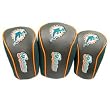 Miami Dolphins Mesh Golf Barrel Head Cover Set - Football Sports Merchandise