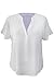 Dokotoo Womens V Neck Short Sleeve Oversize Chiffon Blouse Shirt X-Large White,White1,(US16-18)XL