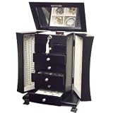 The Layla Jewelry Box (Java Black finish) (14.75"H x 11"W x 7"D)