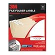 1500Ct 2/3X3-7/16 File Folder White Permanent For Inkjet/Laser