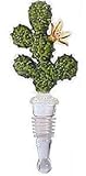 Hand-Blown Glass Cactus Wine Bottle Stopper - BS029