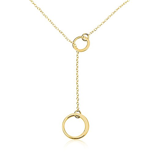 Infinity Lariat Necklace Gold Plated Pendant Infinity Necklace Eternity Necklace