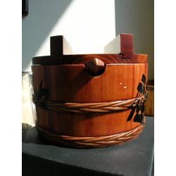 TRADITIONAL WOODEN JAPANESE SUSHI RICE MIXING BOWL by Mixing Bowls